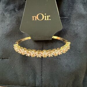 NEW! nOir Gold and Crystal Bracelet
